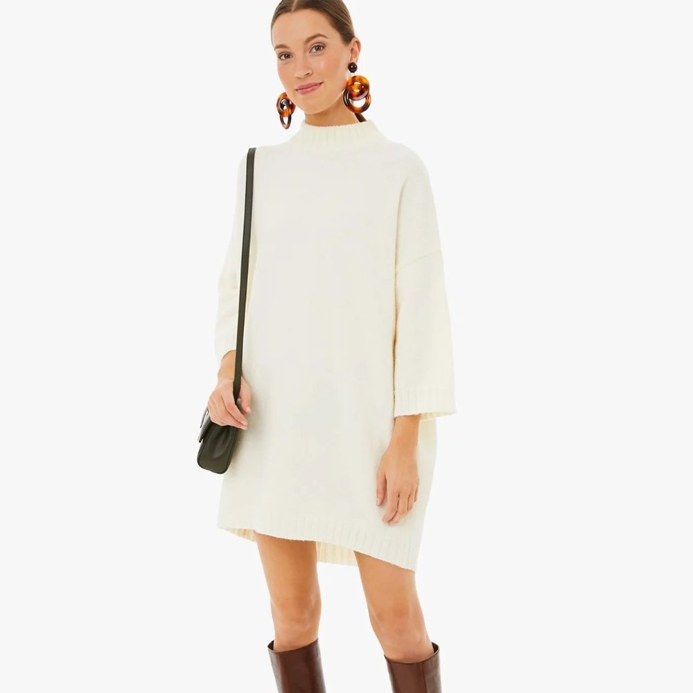 Tuckernuck Ivory Knit Maxine Dress Size Med. Worn Once